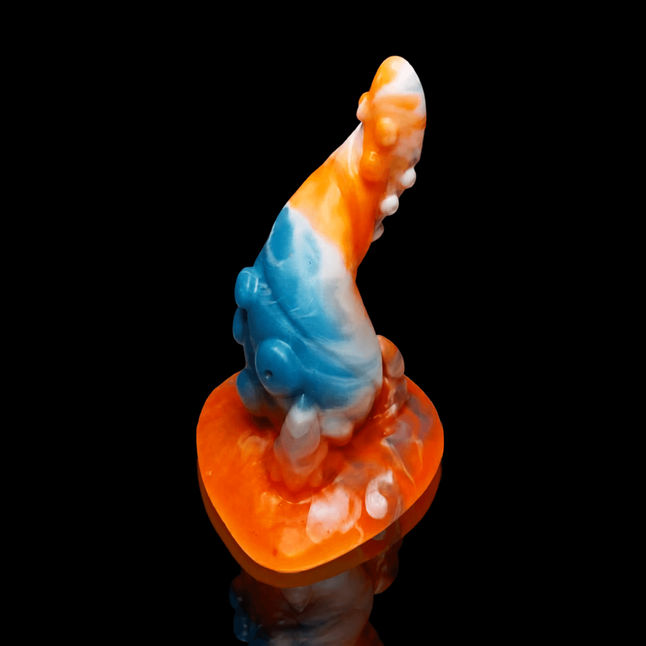 Lusca tentacle dildo of the Riftscar -- Reeffire colourway -- hand-poured platinum silicone -- Dragon Dildo®