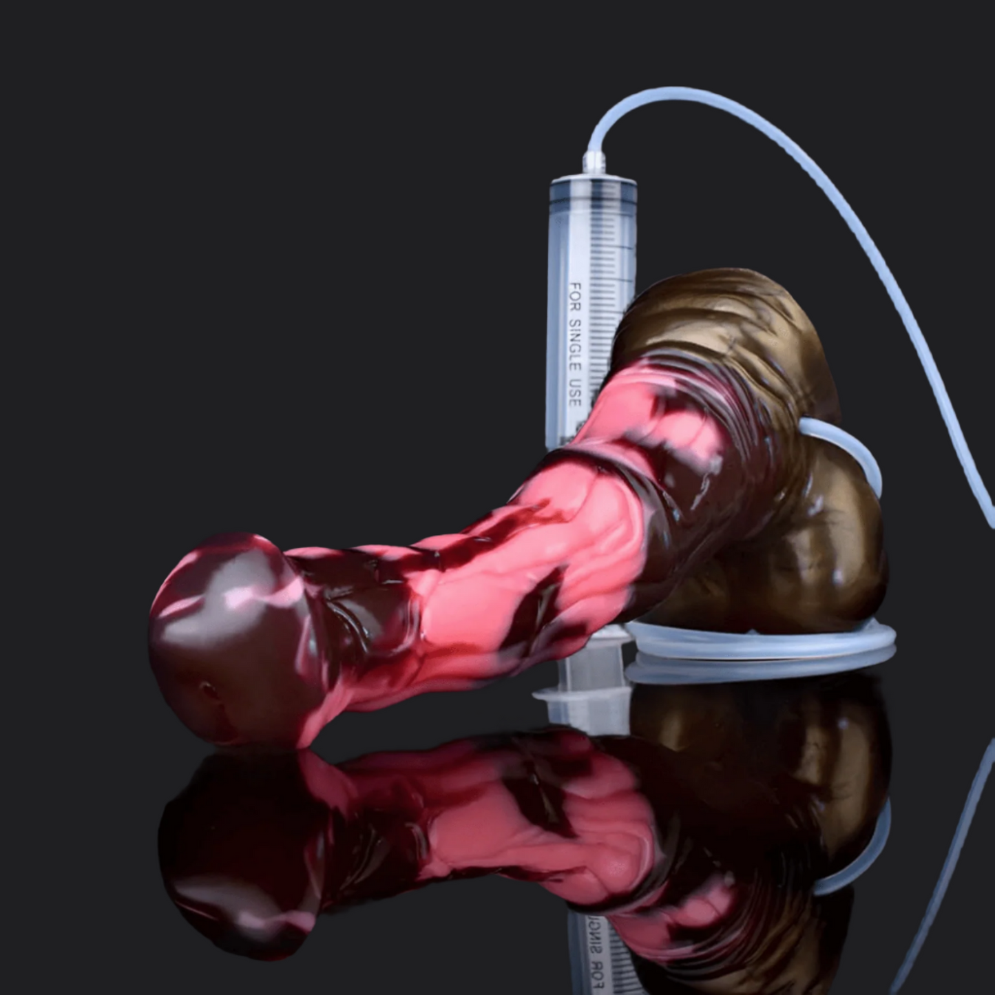 Dragon Dildo™ | Horse Dildo - Damascus Ejaculating Colour: Brown & Pink